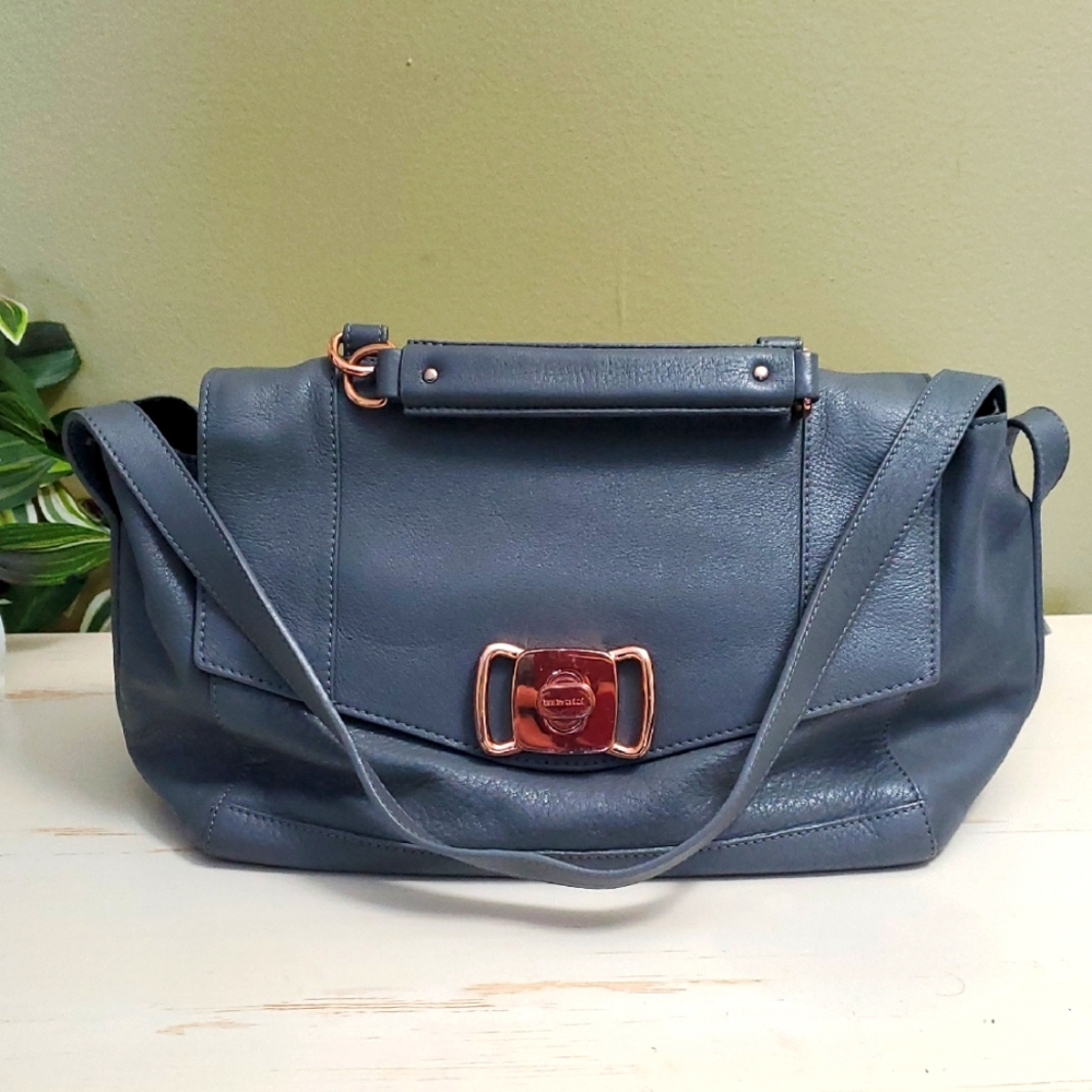 See By Chloé | Authentic Elegant Blue Leather 2-Way Bag with Adjustable …